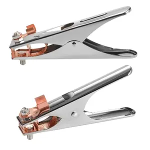 300a/500a Welding Ground Clamp with Heavy Duty Copper Plated Handle, Durable 175mm Cable, Essential Tool for Safe Electrode Connection