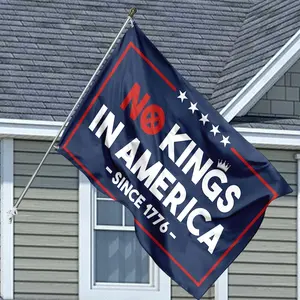 No Kings In America Flag Anti Trump Anti Fascist Yard Decor Protect Democracy House Flag Political Protest Gift Vibes