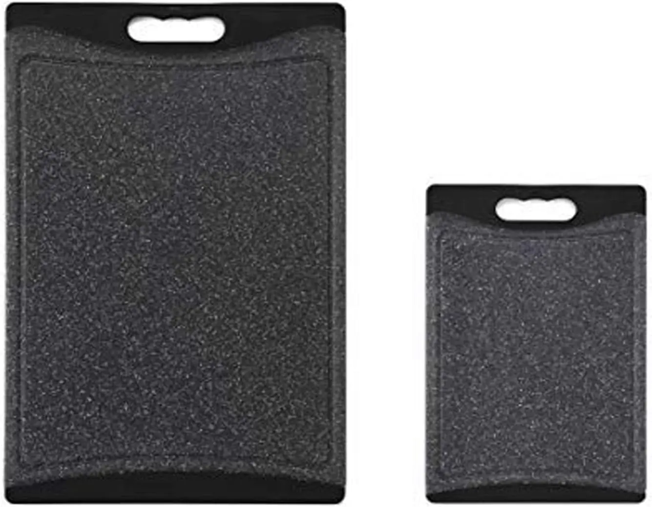 Home & Kitchen Essentials Cutting Boards, Extra Large (17.75" 11.75") and Medium (11.75" 7.75"), Reversible, Marble Granite Gray, BPA Free, Dishwasher Safe, Easy-Grip Handle and Non-Porous
