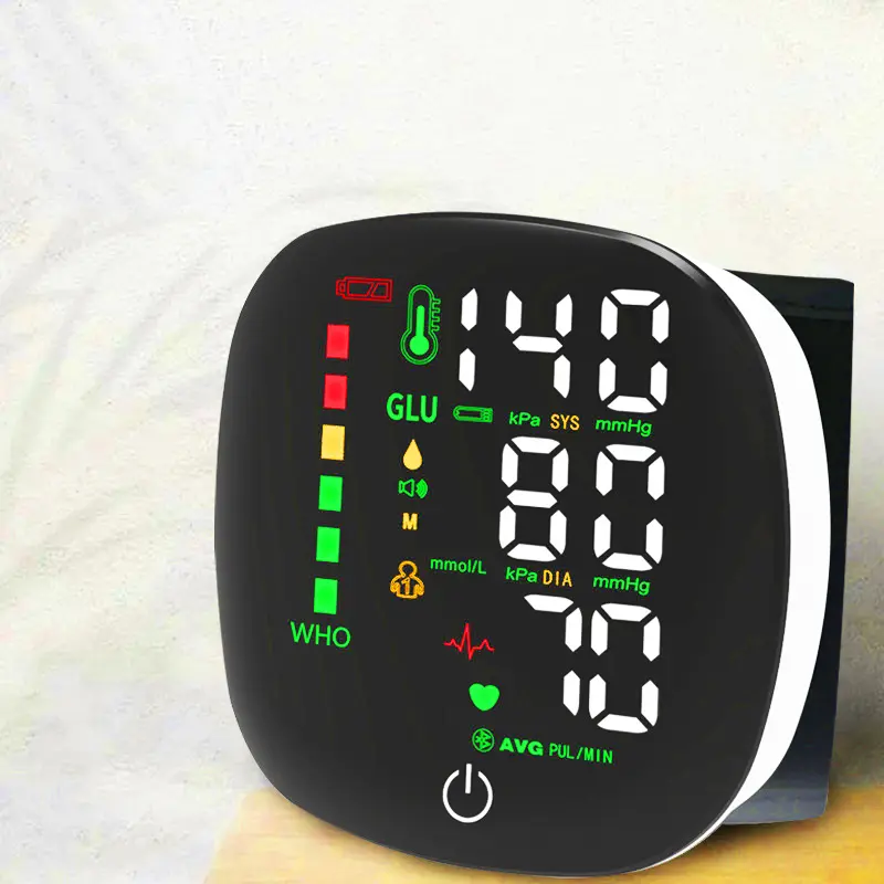 Aston Digital Wrist Blood Pressure Health Monitor - Portable Automatic Talking Device with Adjustable Cuff, Full-Screen LCD Screen, Dual 99-Reading Memory for 2 Users, Rechargeable, Carrying Case Included
