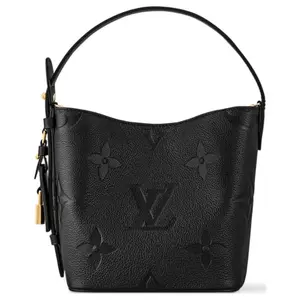 Louis Vuitton All In BB Small Shoulder Bag with Detachable Lock, Adjustable Handle, and Textured Leather for Women in Black