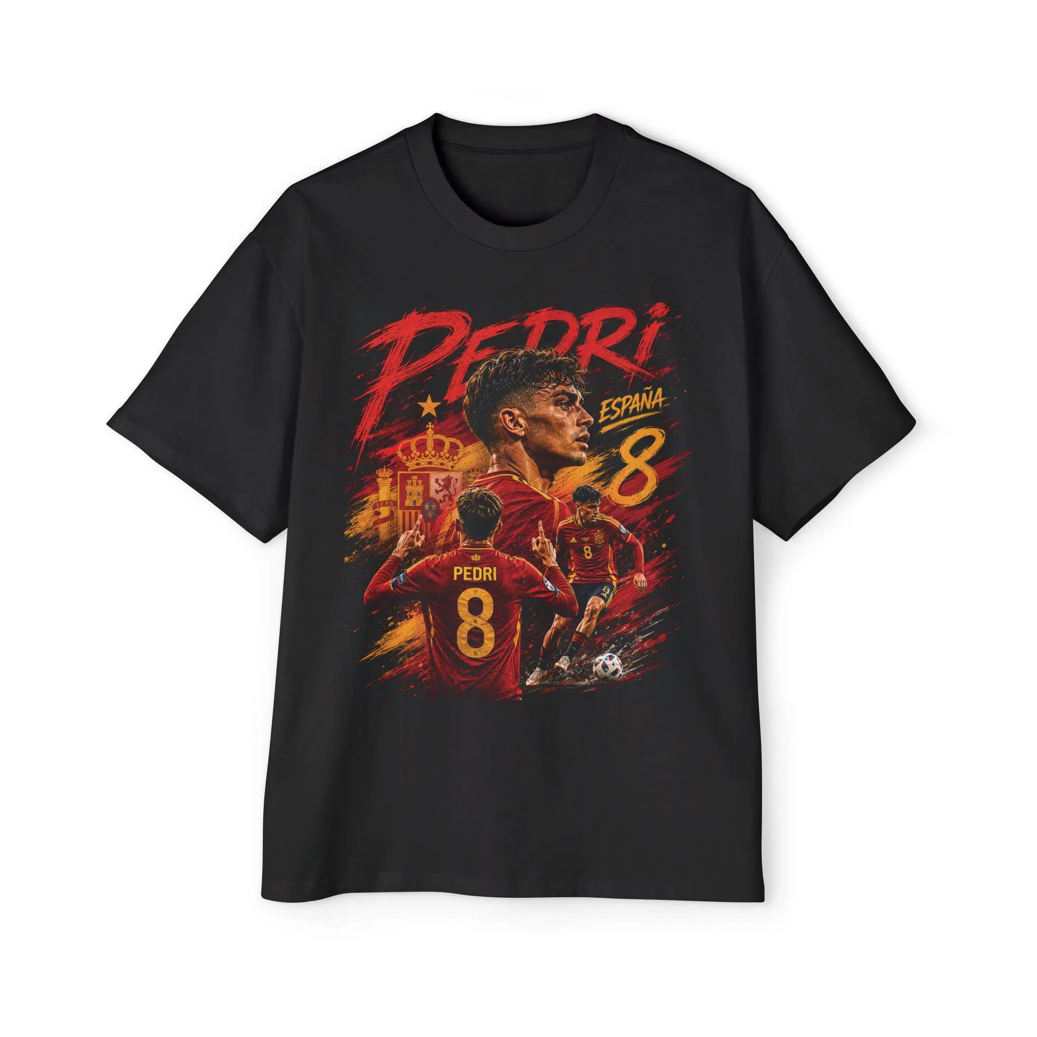 Pedri Spain Football Streetwear Graphic Tee, Oversized Graphic Tee, Spain Pedri Shirt, Soccer Fan Gift