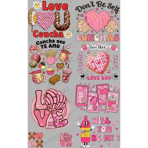 CONCHA VALENTINE (2) PREMADE GANGSHEET - 22X36 DTF TRANSFERS - DIRECT TO FILM