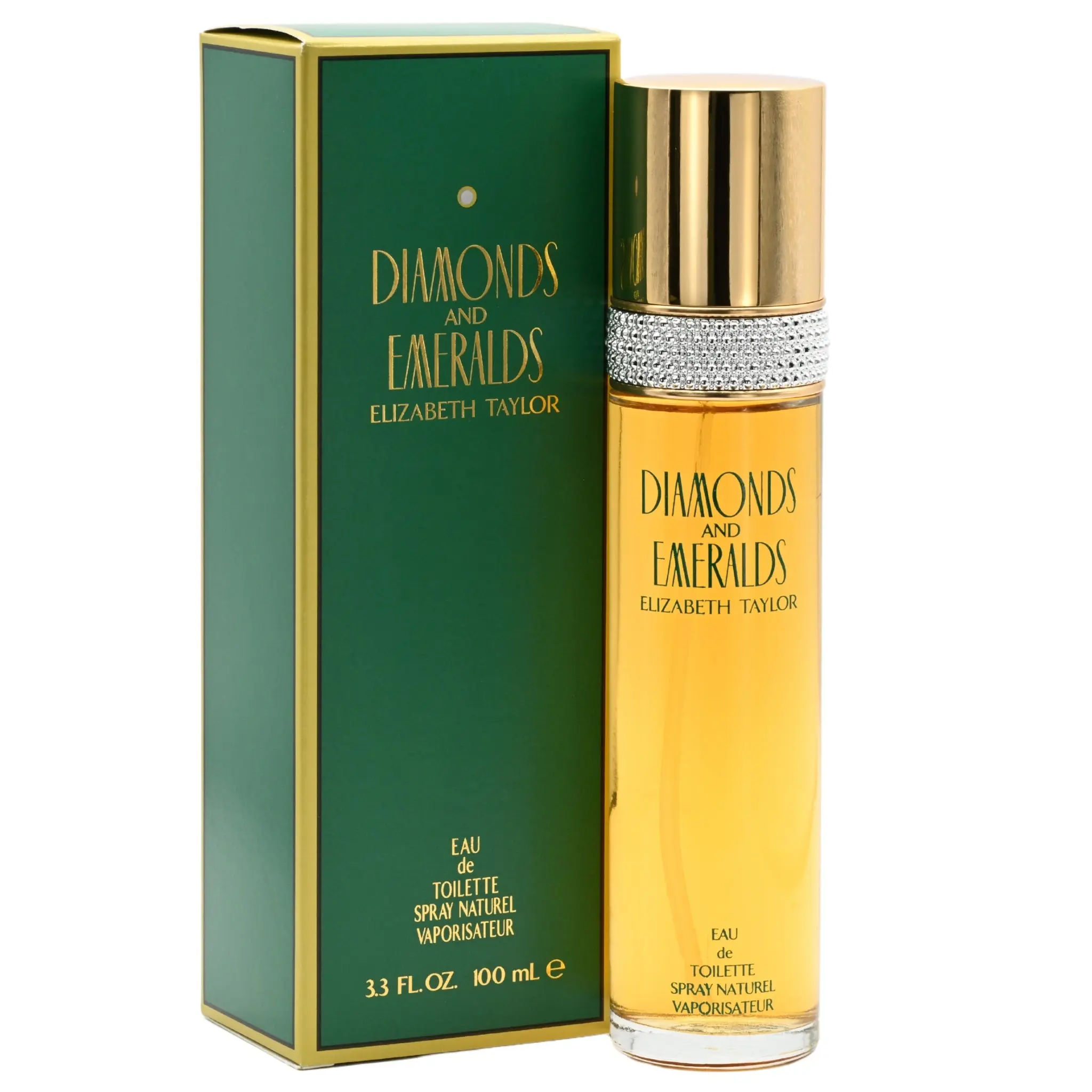 Elizabeth Taylor Diamonds and Emeralds Eau de Toilette for Women, 3.4 oz / 100 ml, Fruity Floral Scents with Rose, Almond, and Vanilla Notes, Feminine Fragrances