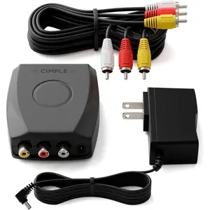 Rf modulator rca composite to rf coaxial adapter converts standard definition signals to coax watch dvd vhs game consoles on tv includes av cable