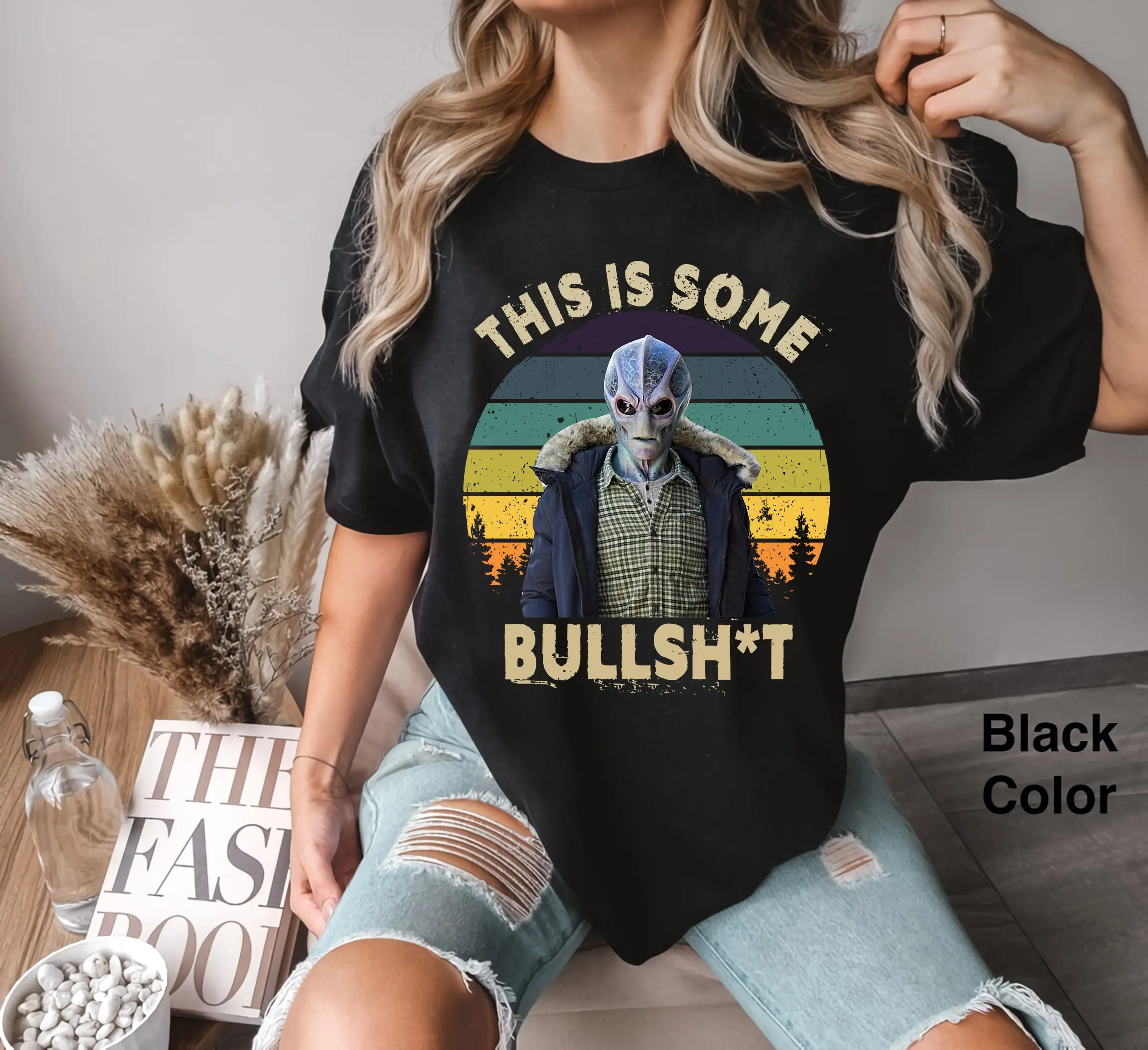 Vintage Design This Is Bullshit Comfort Colors Shirt, Resident Alien Shirt, Alien UFO Alan Tudyk Shirt, American Science Fiction Lovers Tee