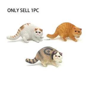 High Precision Cat Sculpture, Realistic PVC Home Decor, Office and Living Room Decoration, Garden Ornament, Desktop Display, Bonsai Decoration
