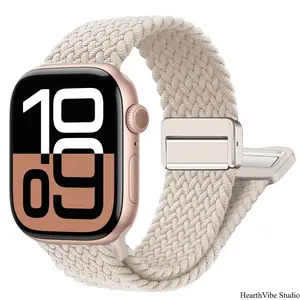 Braided Band for Apple Watch, Wearable Tech Accessories, Compatible with 38/40/41/42/44/45/46/49mm IWatch Series 10, SE, 9, 8, 7, 6, Ultra 2 Straps