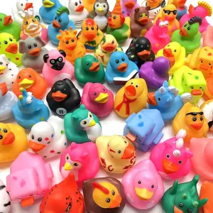 20 Pack Rubber Ducks in Bulk, Random Assortment Mini Rubber Duckies, Bulk Party Favors for Kids, Bath Toys for Toddler, Suitable for Cruise Ship & Jeeps Ducking