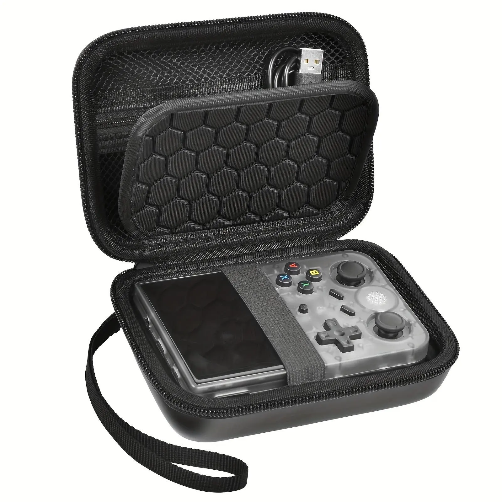 Retro Game Controller Storage Box, Controller Holder, Game Console Accessories, Compatible with X6/r36s/k36/rg353v/rg35xx/rg353vs, Durable Design, Easy Transport Carry Bag Included