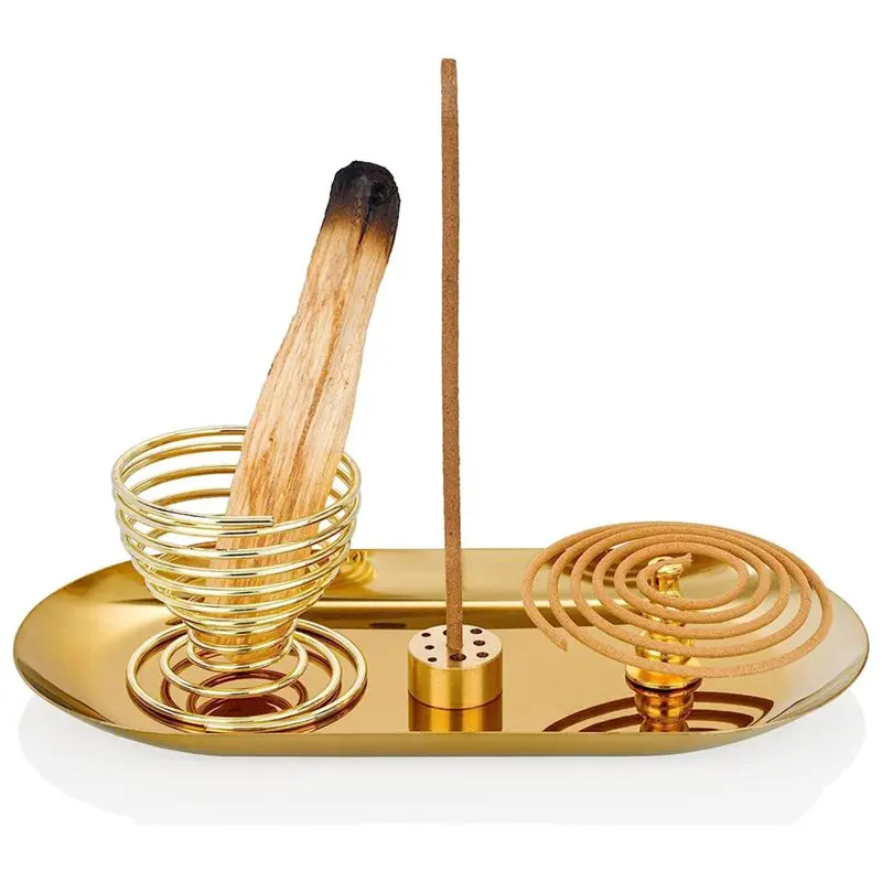 4Pcs Incense Holder, Sage Holder, Incense Burner for Incense Sticks/Coil Incense/Incense Cones,for Meditation Yoga Room