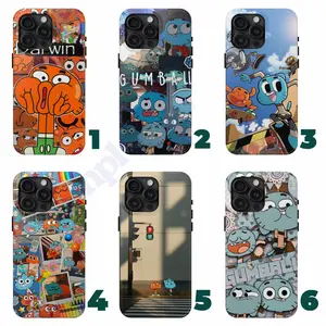 6 styles Ver2 The Wonderfully Weird World Of Gumball Phone Case, colorful gumball, Darwin Watterson, Gumball Watterson, Anais Watterson Phone Case, For iPhone 17, 16 pro max, SS Galaxy S21-25