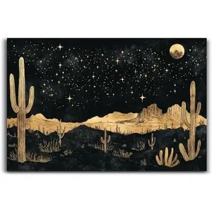 Desert Poster Vintage Cactus Wild West Poster wall art print vintage canvas wall art wall decor aesthetic modern living room bathroom decor poster