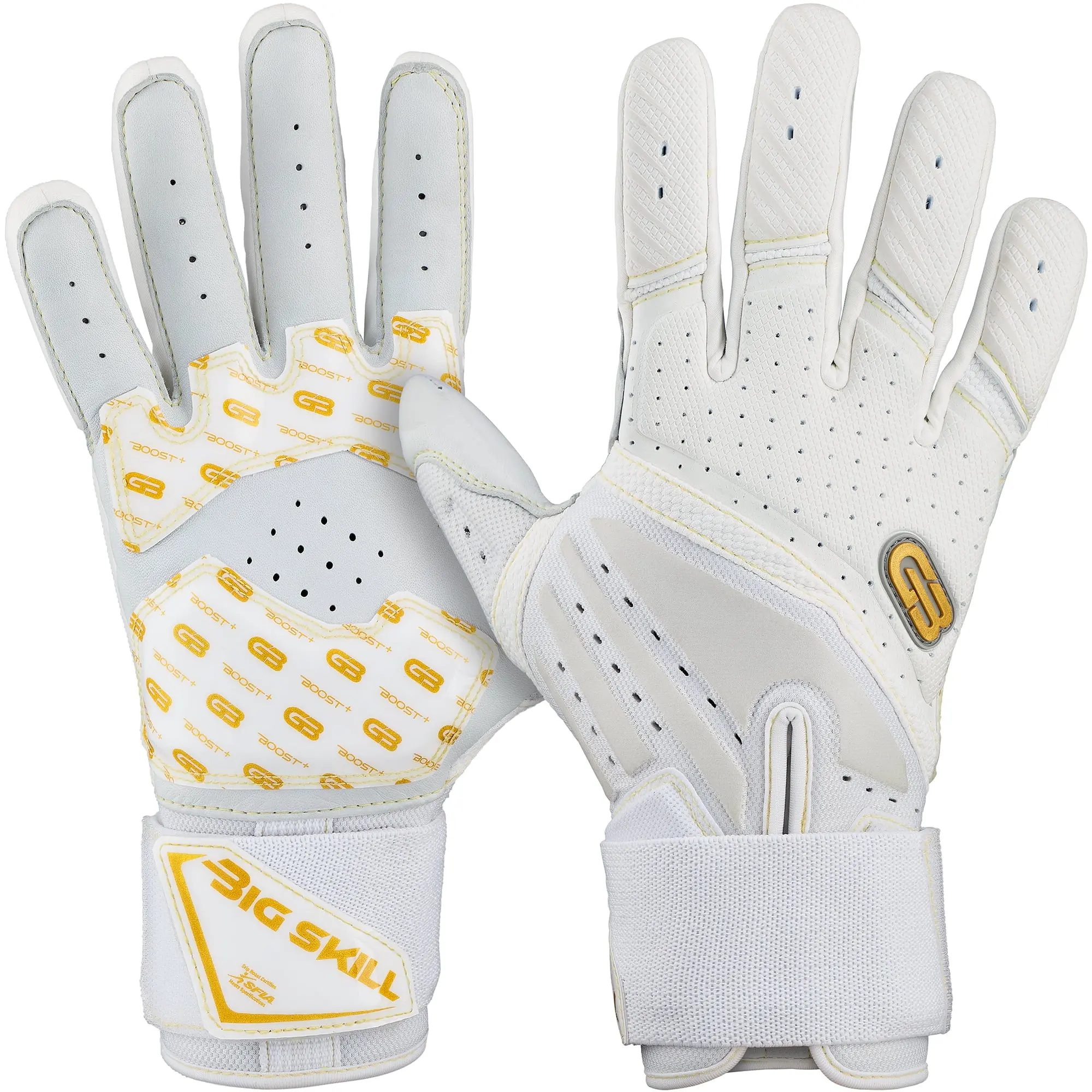 Grip Boost Big Skill 2.0 Lineman Football Gloves – White Grip Boost Big Skill 2.0 Lineman Football Gloves – White