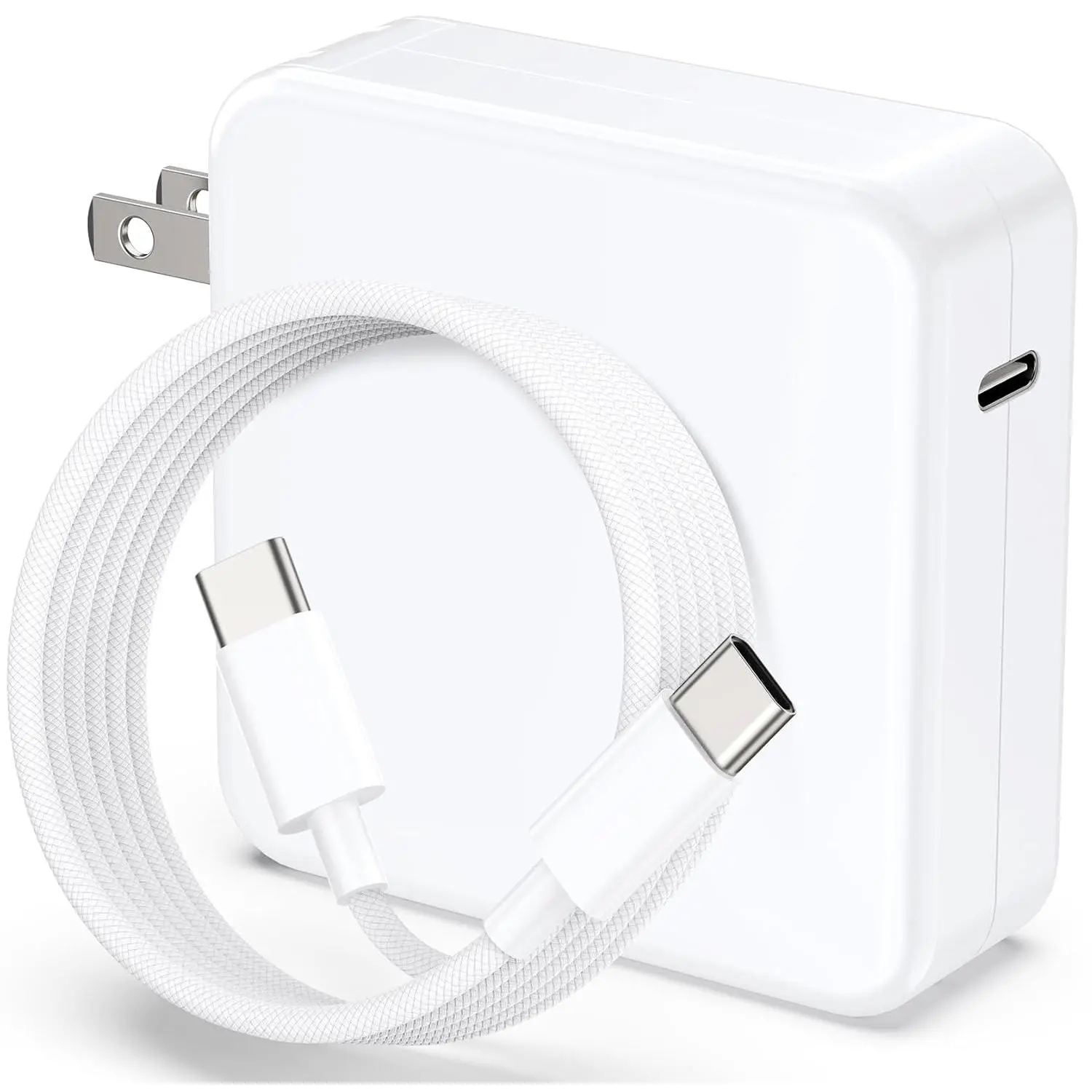 Mac Book Pro Charger - 118W USB C Laptop Charger Power Adapter Fit MacBook Air 13 14 15 16 inch, MacBook Pro, M1 M2 M3 M4, iPad Pro and All Type C Port Devices, 6.6FT USB-C Braided Cable