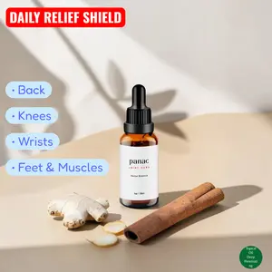 Panac Joint Care Daily Lower Back & Joint Relief Shield (1 oz) | Topical Support for Knee, Wrist, Foot & Muscle Tension | Deep Penetrating Body Oil | 2.7 oz