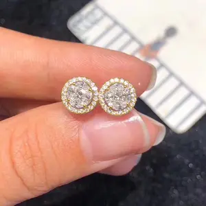 Classic Women's Stud Earrings Gold Color/Silver Color Crystal Cubic Zirconia Exquisite Female Earrings Versatile Jewelry