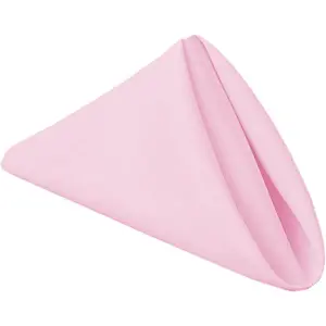 Heavy Duty Cloth Napkins - 17 x 17 Inch Solid Washable Polyester Dinner Napkins - Set of 8 Napkins with Hemmed Edges - Great for Weddings, Parties, Spring Summer, Mothers Day