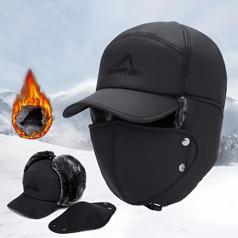 Unisex Winter Thick Lei Feng Sport Style Hat - Windproof, Warm, Stylish - Ideal for Outdoor Cycling, Mountain Climbing