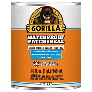 Gorilla Glue 100719 32 oz Waterproof Patch & Seal Liquid Sealant, White