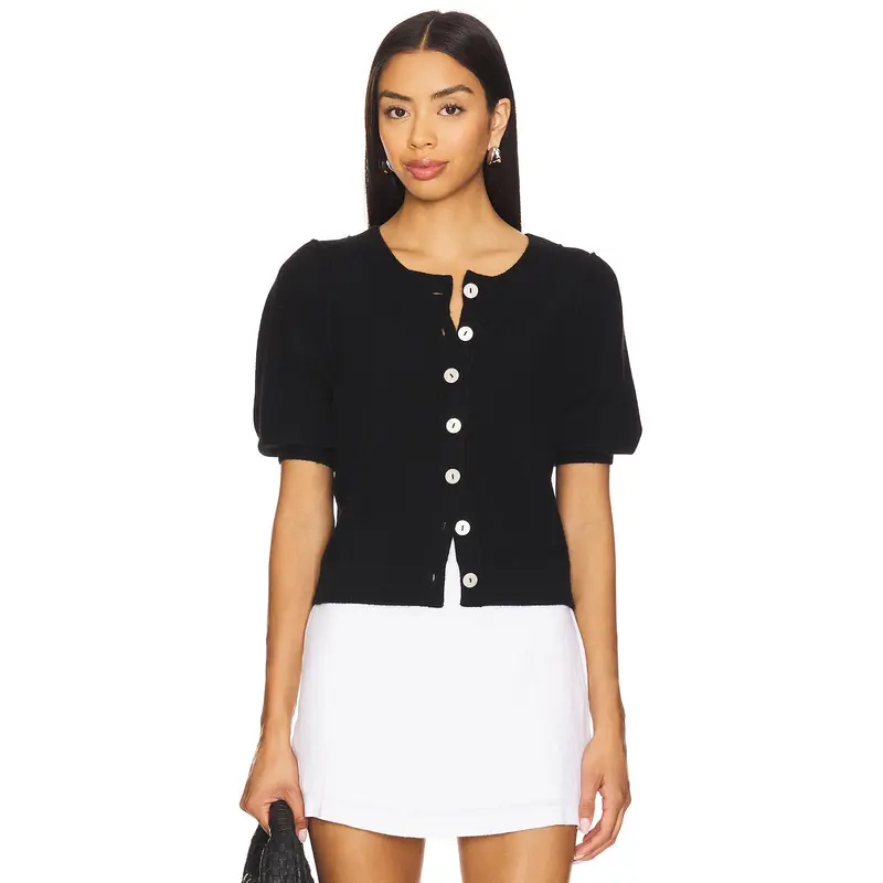 Free People Isla Solid Cardi in Velvet Black