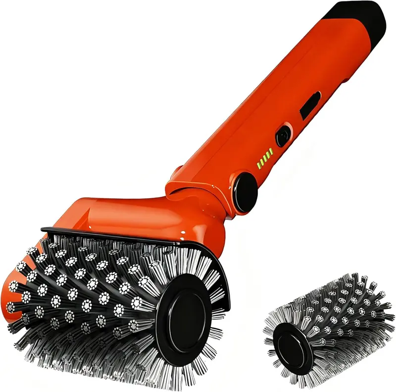 LFMUFNO Electric Grill Brush, Safe BBQ Brush for Grill & Heavy Duty BBQ Grill Brush with Stainless Steel,Safe Grill Accessories,Stainless Grill Grate Cleaner,Charcoal Grill - Gifts for Grill Men/Dad (Red)