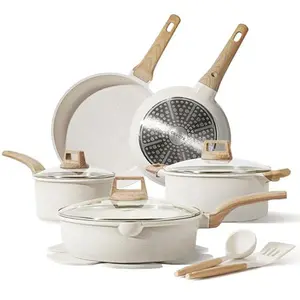 CAROTE 14 Pcs Pots and Pans Set Nonstick,Cookware Set Kitchen Cooking Set with Utensil and Pan Protectors