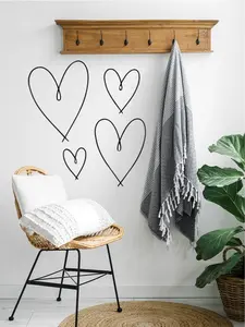1pc Heart Pattern Wall Sticker,Stickers,Wall Decal, Vinyl Decal For Home Decorations,Spring Decoration Items Refresh Your Home,Rama Decoration Stickers Gifts Birthday Graduation
