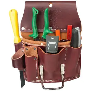 5070 Pro Drywall Pouch All-Leather Tool Storage for Drywallers & Lathers Efficient Durable Organizer for Circle Cutters Snips Surform️ Saws