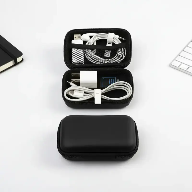 Waterproof Zipper Storage Bag, 1 Piece Data Cable Earphone Storage Bag, Keychain Coin Purse, Portable Organizer, Home Organizer for Home Office