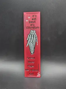 Its Not Smut Its Cl*terature Bookmark Spread Those Pages Like A Good Girl Red Design