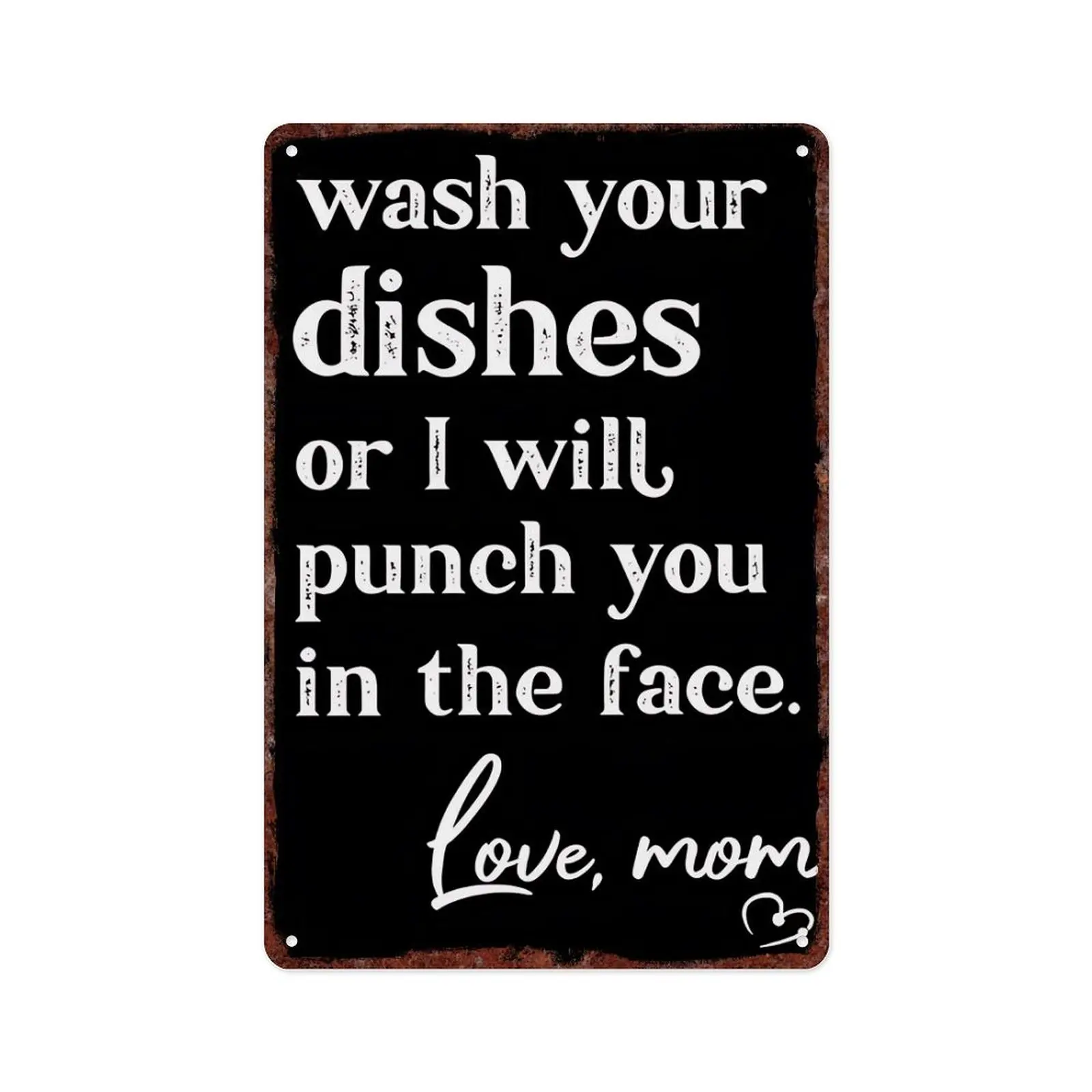 8x12in Aluminium Wall Art Sign - Humorous Sarcastic Mom Quote Metal Plaque, Novelty Home Sign, Daily Decor Accessory, Kitchen Decor for Home Supplies