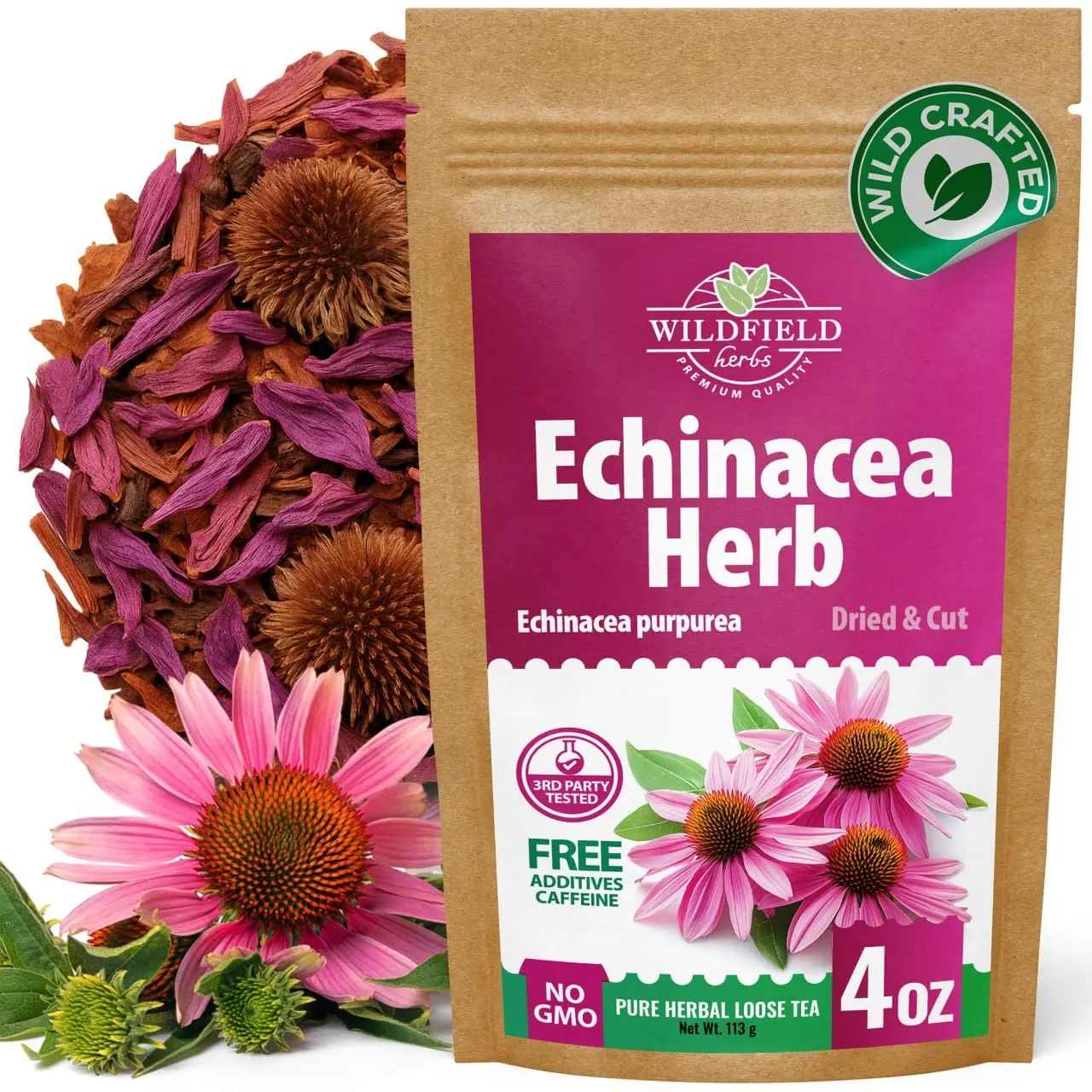 4 oz. Dried Echinacea Herb Herbal Tea (Echinacea purpure) - 113g Equinácea Herb Tea