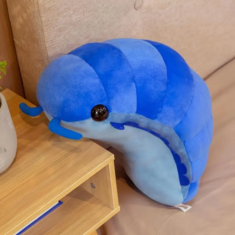 30cm/11.81in Pill Bug Plush Toys Soft Isopod Animals Pillow Funny Insect Doll Christmas Present Holiday and Birthday Gifts for Family and Friends Room Decoration Interest Building Toy