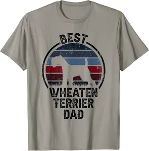 Best Dog Father Dad - Vintage Wheatie Wheaten Terrier T-Shirt - Viqarfaroo Shop 52B0BN4GRGLL