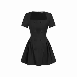 Cider Square Neck A-line Mini Dress