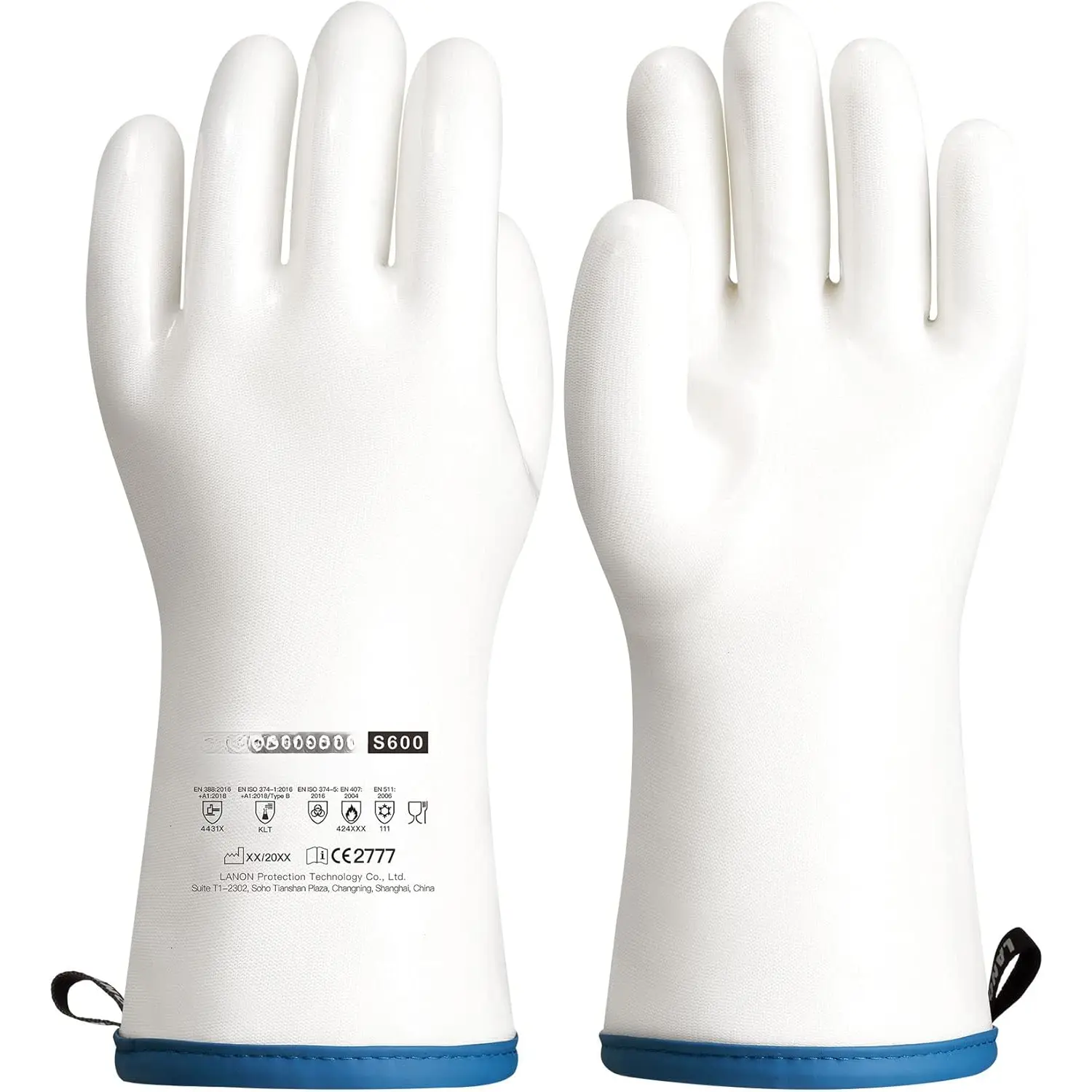 Liquid  Gloves, Heat Resistant Oven Gloves with Fingers,  Grade, , White, Large