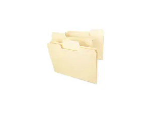 Smead 10301 SuperTab File Folders, 1/3 Cut Top Tab, Letter, Manila, 100/Box
