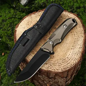 High quality straight knife, high hardness kitchen knife, comes with nylon knife cover, fruit knife, comfortable grip