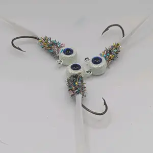 3 1/16 oz GLOW Wedge Tail Crappie Jigs WINTER GLOW