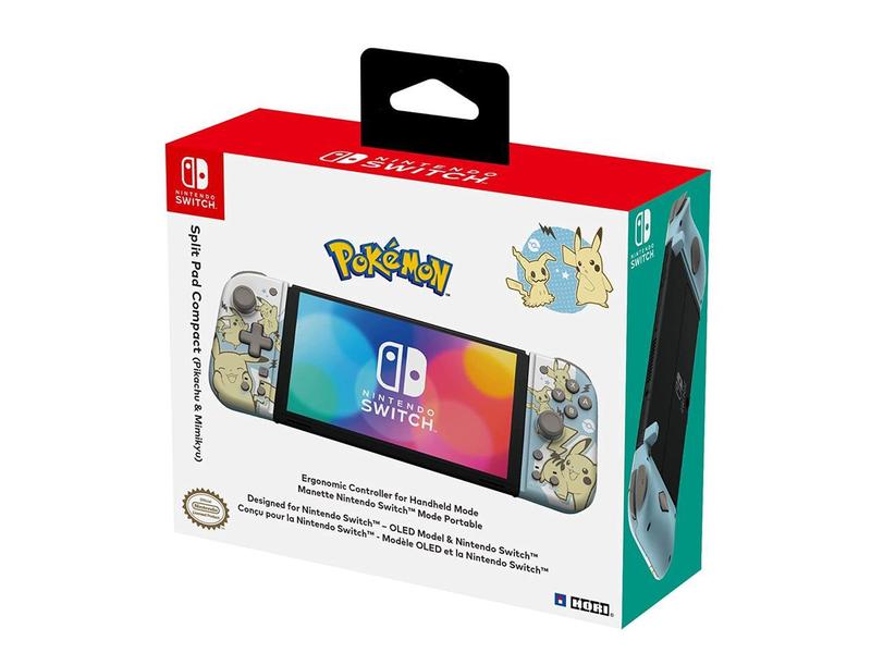 HORI NSW-410U Nintendo Switch Split Pad Compact (Pikachu & Mimikyu) Ergonomic Controller for Handheld Mode