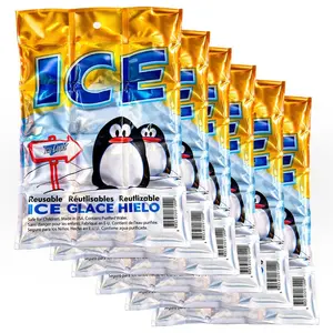 Purified Water  Ice Packs for Coolers - 6 Pack (8.5 x 5.75) Long Lasting Flexible Ice Mat Freezer Packs for Lunch Boxes, Camping and Travel