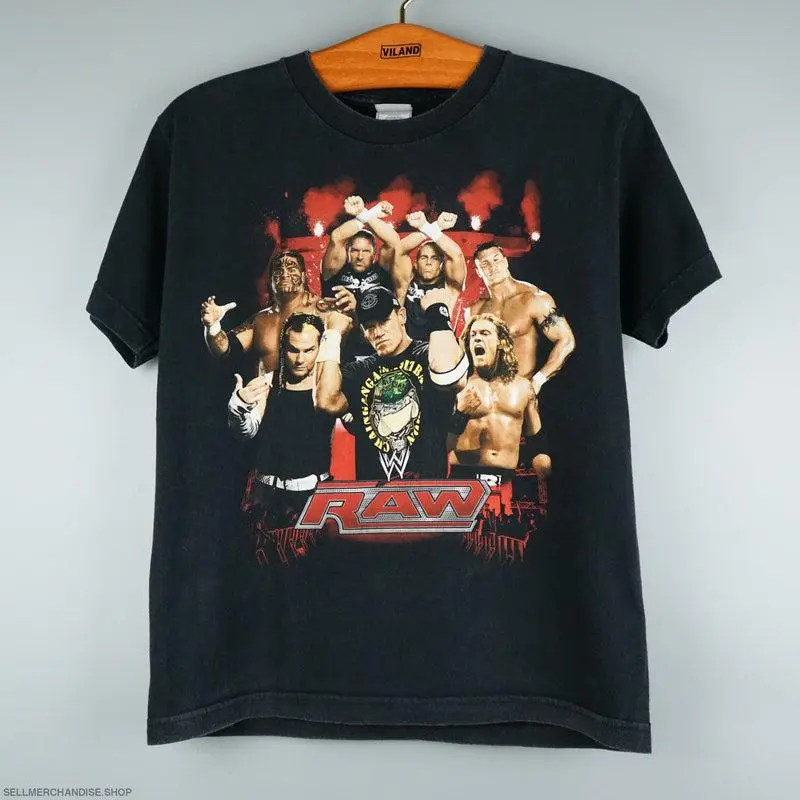vintage 2007 WWE RAW t-shirt, Graphic T shirt Cotton Jersey, Unisex Cotton T-Shirt, Menswear, Womenswear