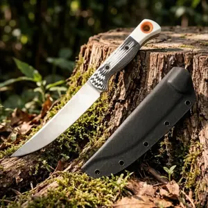 1pc Straight Knife G10 Handle Anti Corrosion Blade Camping Adventure Tool Accessory, Daily Practical Edc Tool, Hiking Helper, Men's Gift