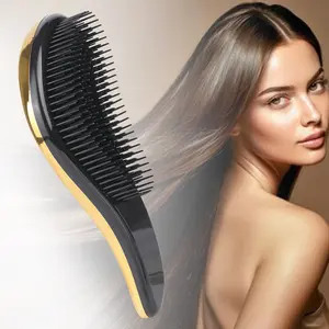 Gentle Detangler Hair Brush for Curly, Thick, Straight & Natural Hair, Flexible Bristles for Wet & Dry Hair, Anti Tangle Brush, Detangling Hairbrush, Rose