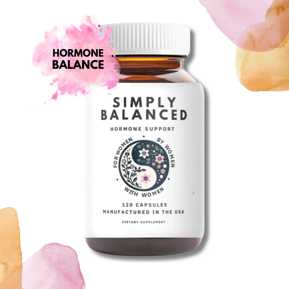 Simply Balanced - 120 ct. -xHormone Balance for Women - Restore Hormone Harmony - PMDD Supplements for Women, Perimenopause, Menopause, PMS, PCOS Supplements