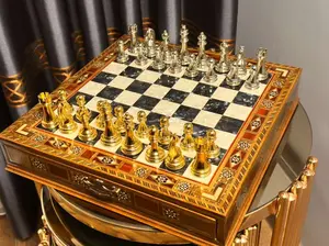 Handmade Unique Chess Set – Perfect Birthday, Mother's Day & Father's Day Gift, Wooden Chess Board, Unique Gift for Him or Her, Thoughtful Gift for Boyfriend, Girlfriend, Husband, Dad