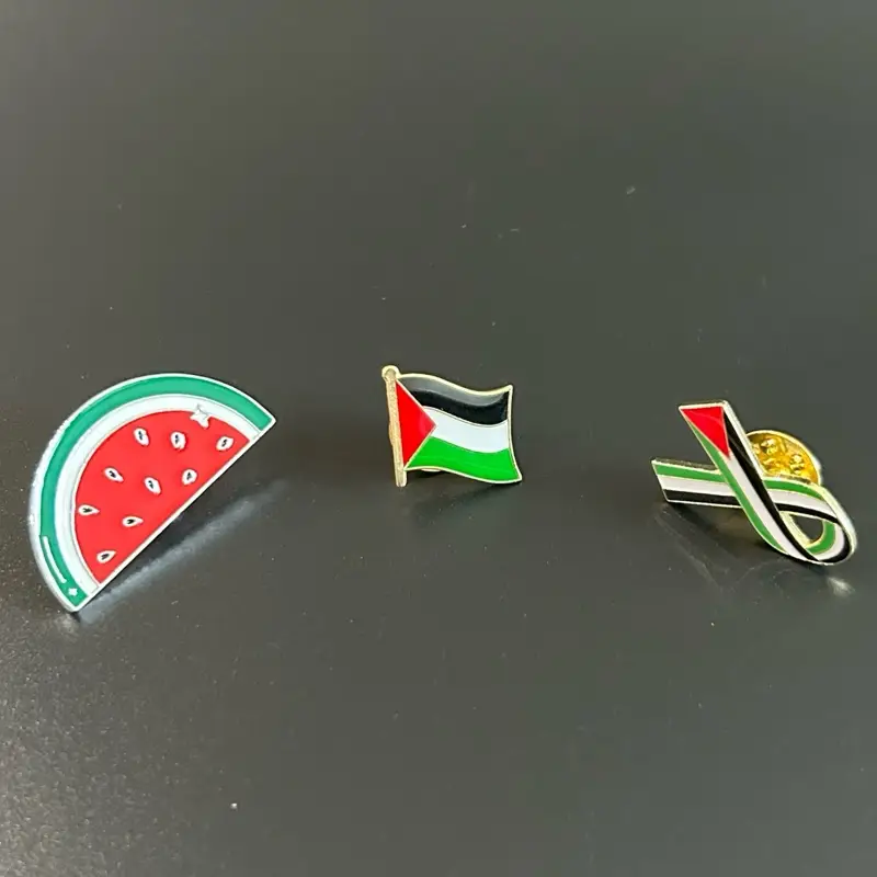 Palestine Pins Watermelon, Flag & Ribbon Designs - Unique Featuring Colorful Flag and Watermelon Slice Motifs