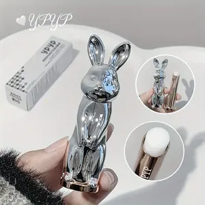 Naughty Rabbit Lip Balm Trio - Hydrating, Hydrate & Moisturizing, Smooth Finish, Non-Sticky Upper Lip Application, Cute Bunny Design, Portable & Travel-Friendly, 3 Shades (White, Transparent, Black), Unisex for All Light Beige Types, Moisturizing Balm