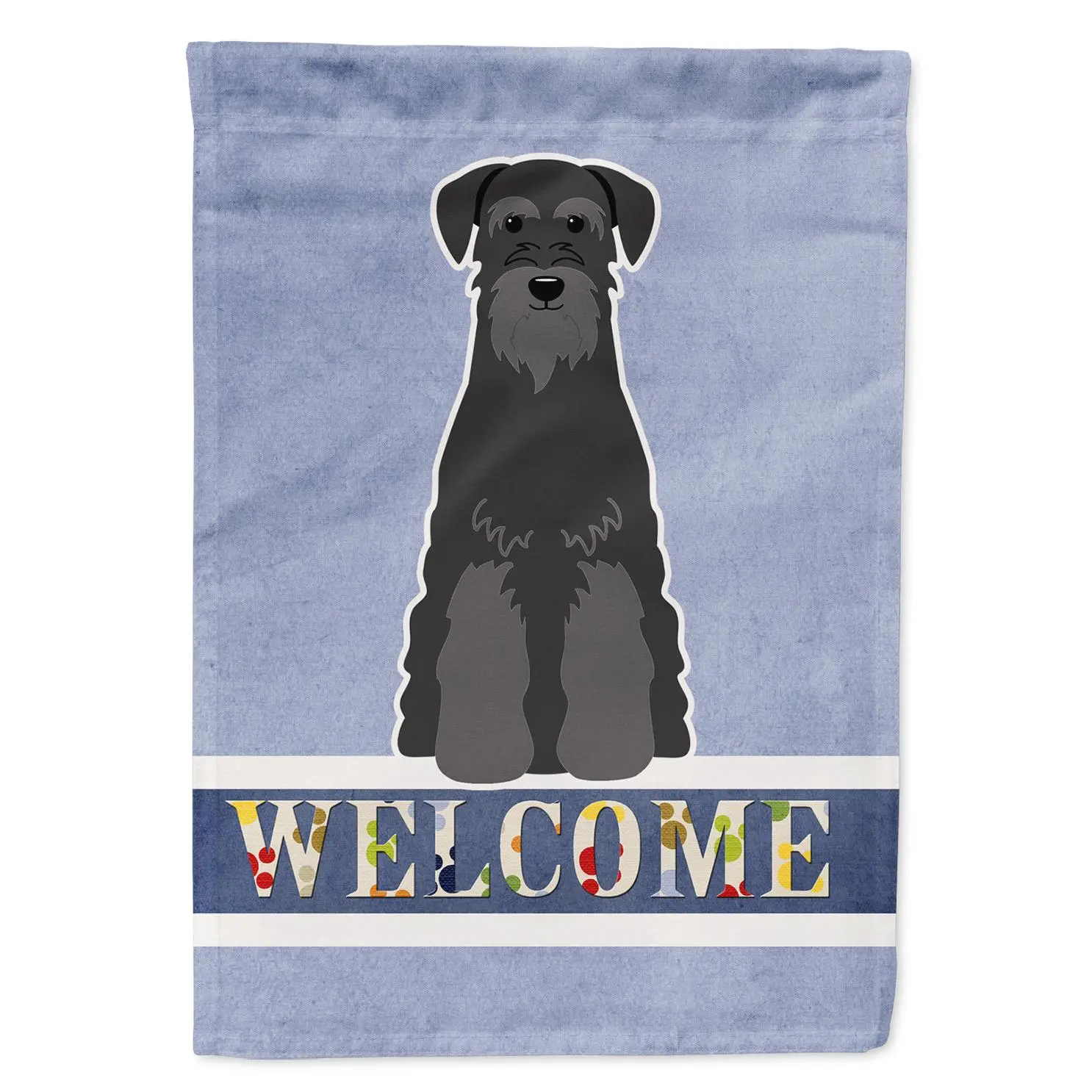 Standard Schnauzer Black Welcome Garden Flag Mailbox Decorative Yard Banner Outside Patio Artwork for Flower Beds, Garden Size, Multicolor